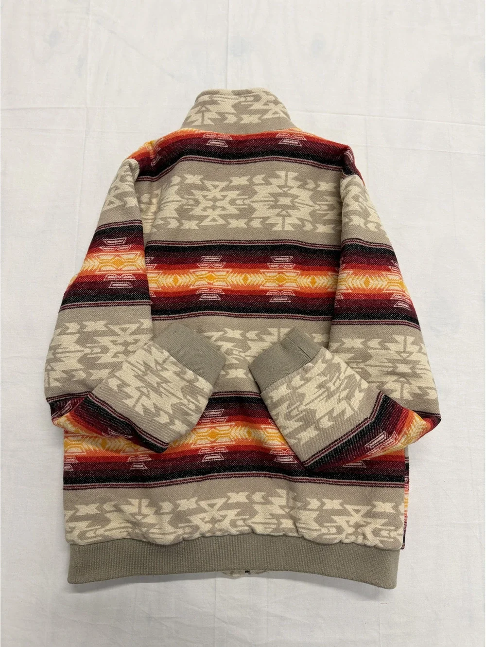 Rock & Roll Denim Men's Medium Cotton Fleece Jacket with Southwestern Pattern
